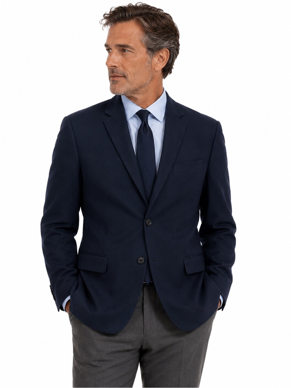 Lauren Ralph Lauren Navy Wool Blazer Sport Coat Mens 50R 2 Button